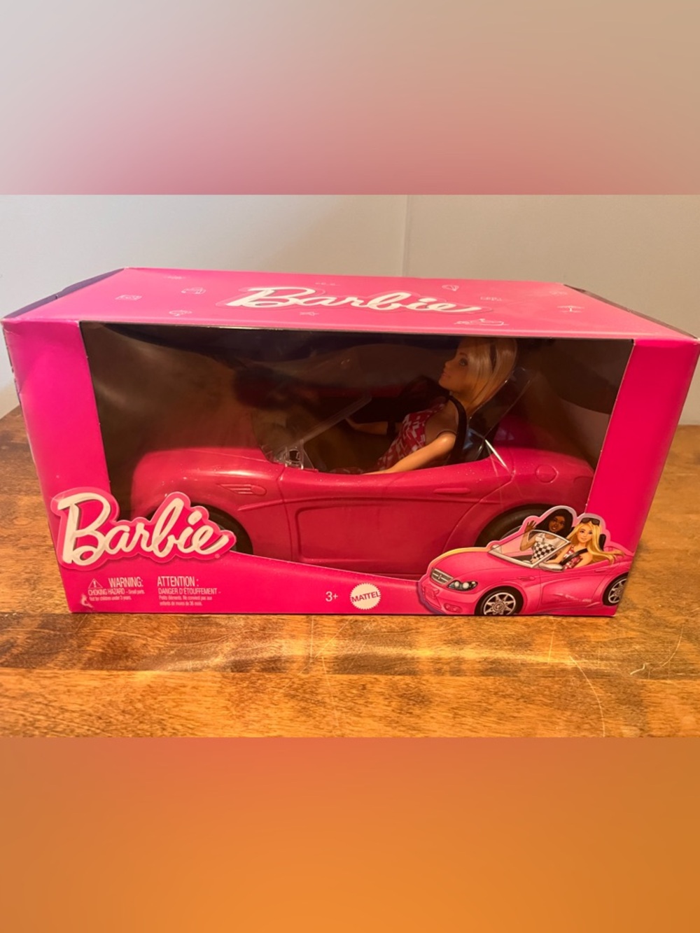 Barbie Hot Pink Convertible with Fashion Doll by Mattel